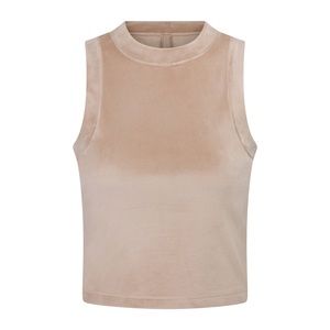 SKIMS Velour Crew Neck Tank in color Honey size XL. New with tag.